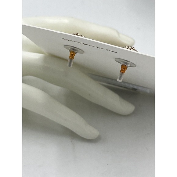 J. Crew Beaded Tassel Earrings Taupe Blush Gold Plated Brass Casting BN348 NWT - Picture 9 of 11